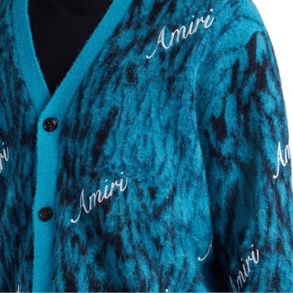 🆕 AMIRI logo-print knitted cardigan - Picture 7 of 14